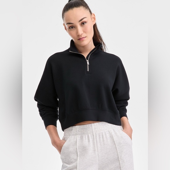 Ideology Tops - Ideology cropped 1/2 zip sweatshirt. EUC. Black, size XL